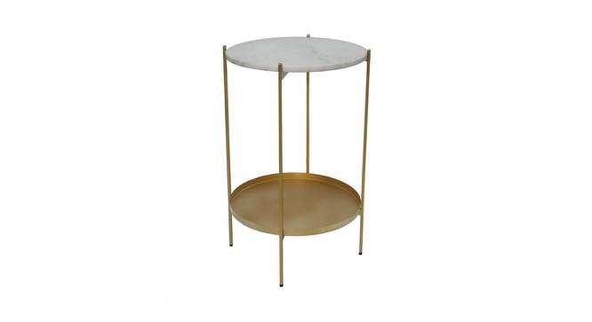 Flora Marble Side Table (Polished Finish) by Urban Ladder - Cross View Design 1 - 564507