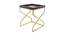 Marino Walnut End &
Side Table with Gold Stand (Polished Finish) by Urban Ladder - Cross View Design 1 - 564516