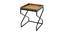 Marino Natural End & Side Table With Black
Stand (Polished Finish) by Urban Ladder - Cross View Design 1 - 564517