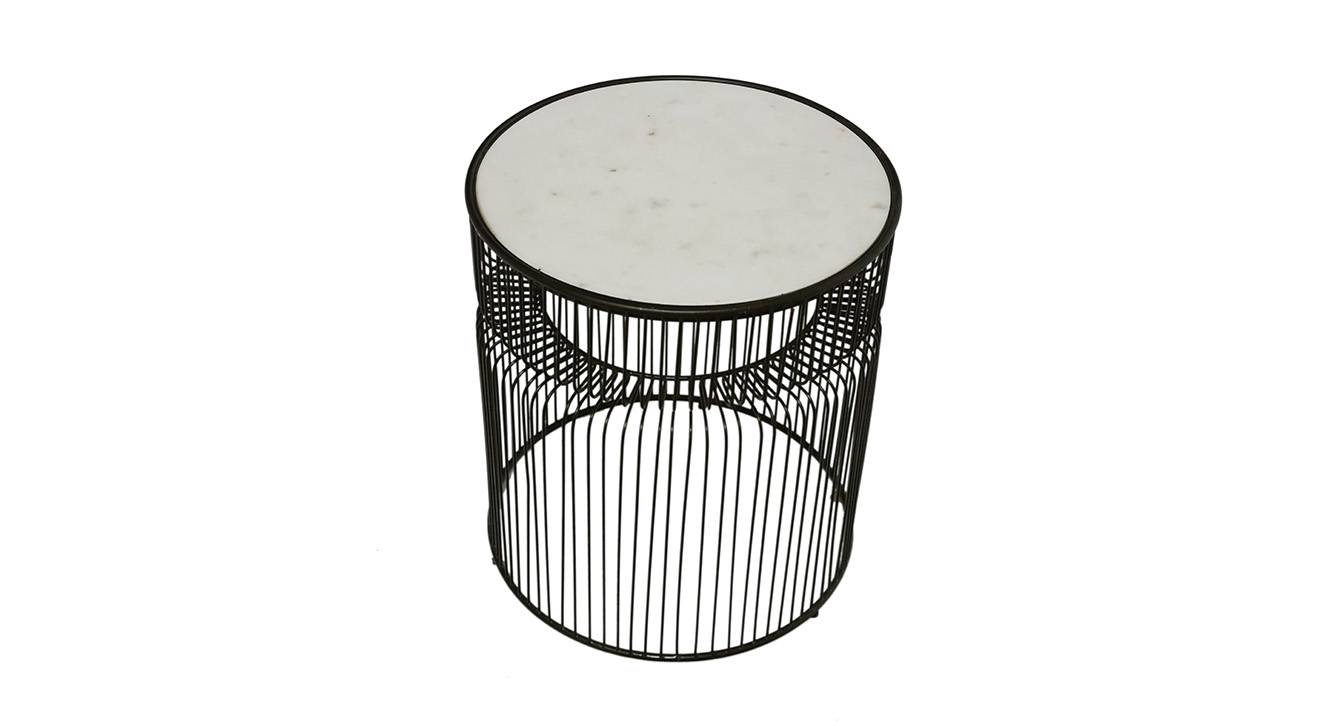 Metal Side Table in Epl Black Finish Urban Ladder