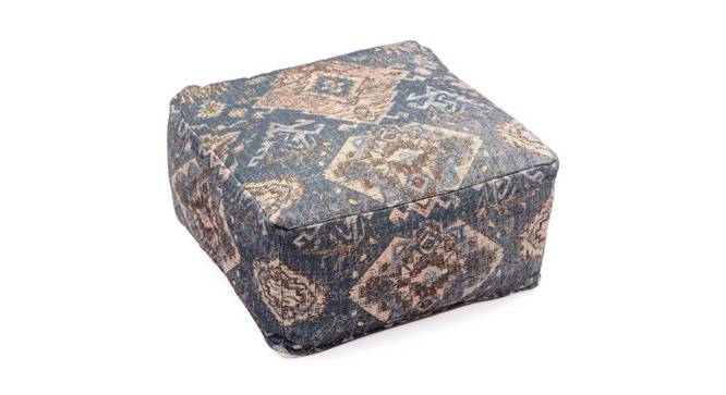 Grey Hues Pouffe (Beige) by Urban Ladder - Front View Design 1 - 564545
