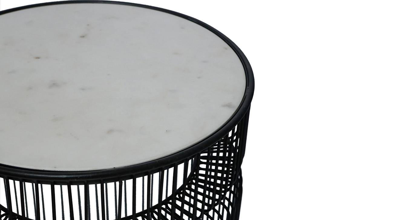 Metal Side Table in Epl Black Finish Urban Ladder