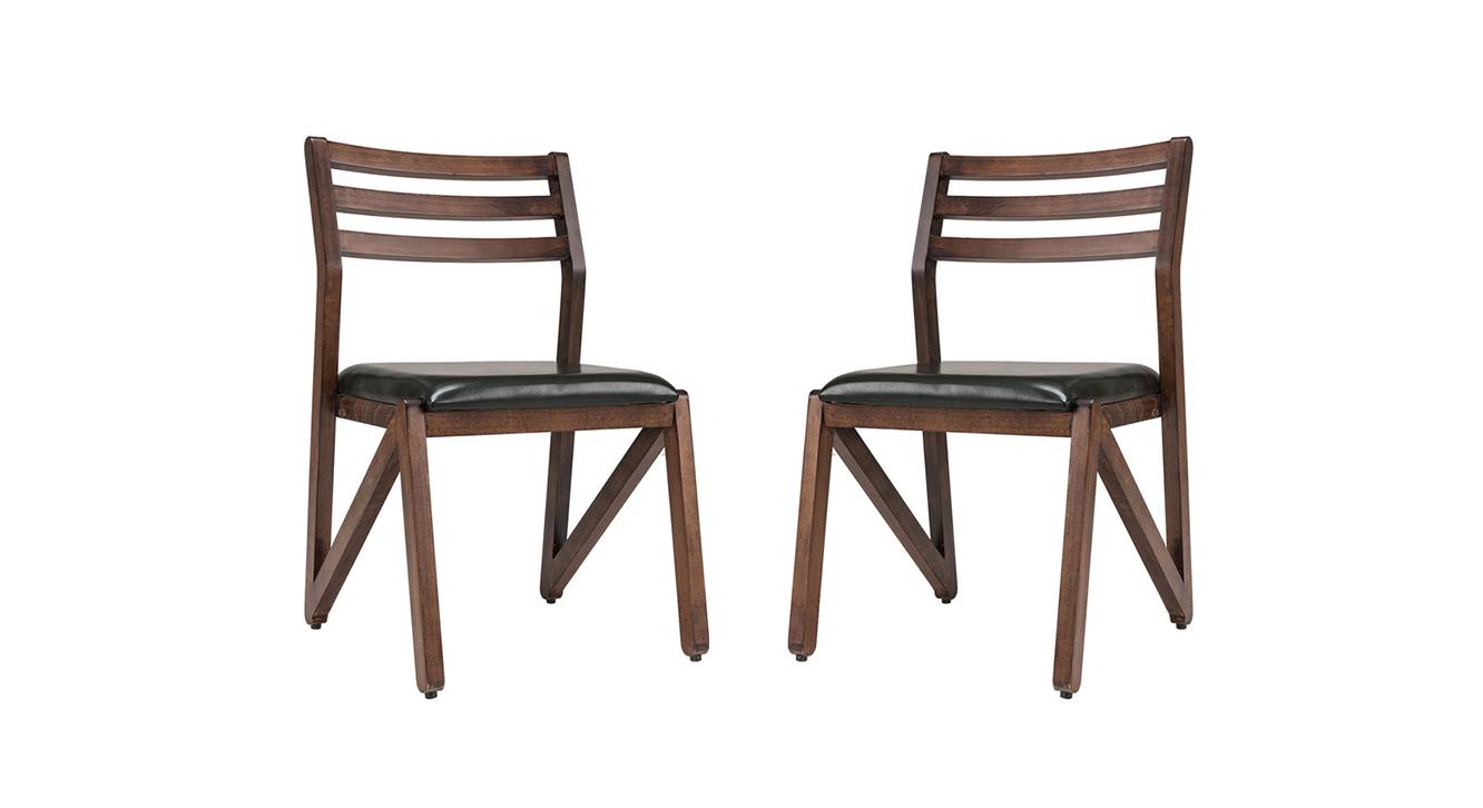 Adlis Solid Wood Dining Chair set of 2 in Finish Urban Ladder