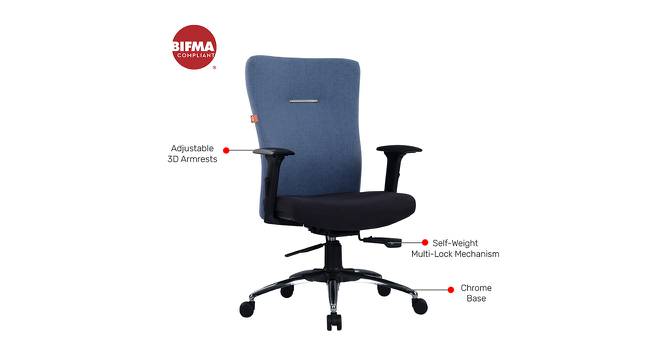 Insight Medium Back Study Chair (Blue) by Urban Ladder - Cross View Design 1 - 564636