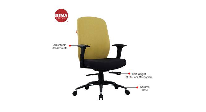 Starry Medium Back Study Chair (Yellow) by Urban Ladder - Cross View Design 1 - 564724