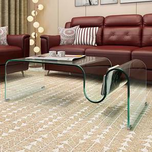 Coffee Table Design Kira Rectangular Glass Coffee Table in Glossy Finish