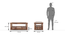 Renesme Rectangular Solid Wood Storage Coffee Table (Teak Finish) by Urban Ladder - Design 1 Dimension - 565134