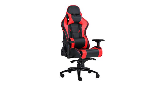 Ultron Swivel Leatherette Gaming Chair in Red Colour (Red) by Urban Ladder - Cross View Design 1 - 565176