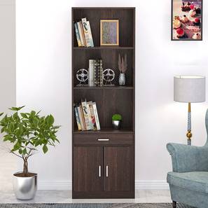 Bookshelf Design Seonn Engineered Wood Bookshelf in Wenge Finish