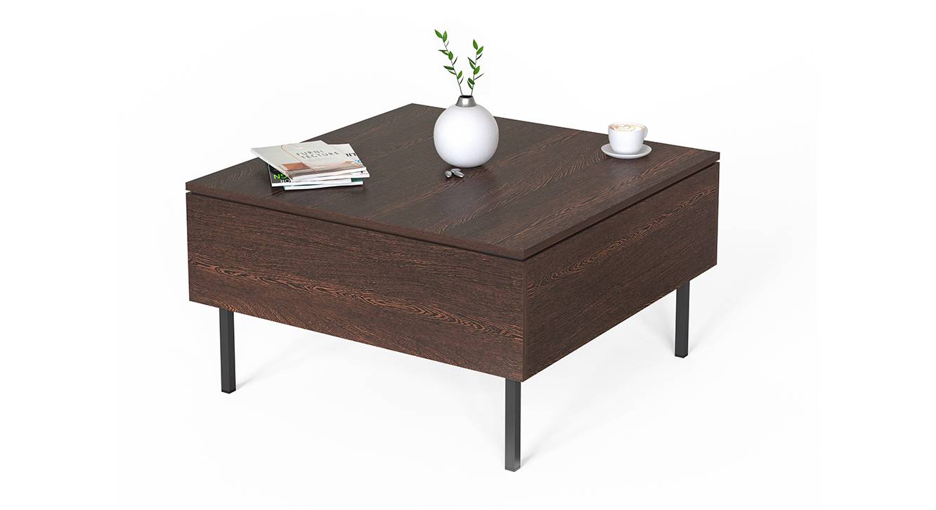 Kasvon Square Engineered Wood Coffee Table in Matte Finish Urban Ladder