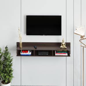 Storage In Ahmedabad Design Coober Engineered Wood Wall Mounted TV Unit in Brown Finish