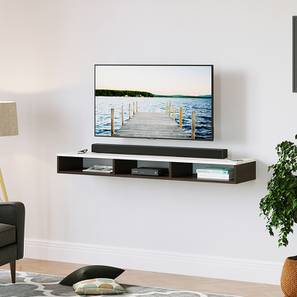 Storage Under 5k Design Primax Engineered Wood Wall Mounted TV Unit in Brown Finish