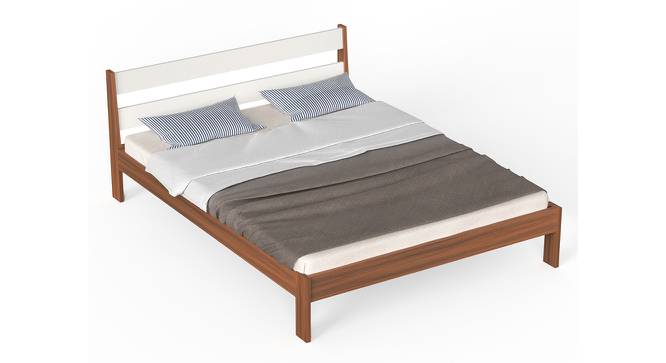 Roverb Engineered Wood King Size Non Storage Bed in Walnut & White Finish (King Bed Size, Matte Finish) by Urban Ladder - Design 1 Full View - 565360
