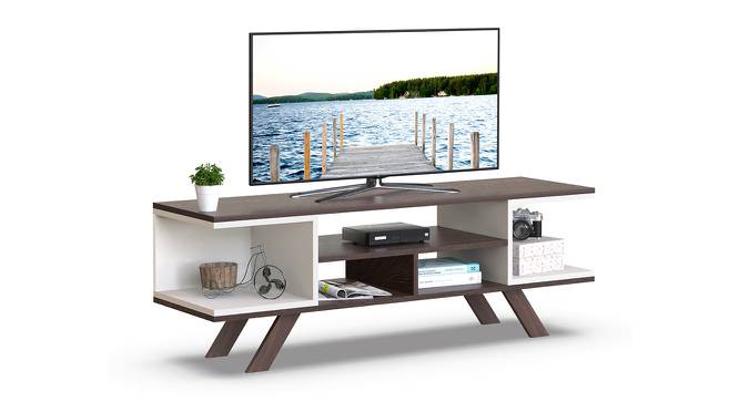 Anatdol Engineered Wood Square TV Unit in Wenge Finish (White Finish) by Urban Ladder - Cross View Design 1 - 565377