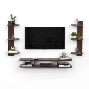 Irresistibly Good Deals Design Estoye Engineered Wood Wall Mounted TV Unit in Brown Finish