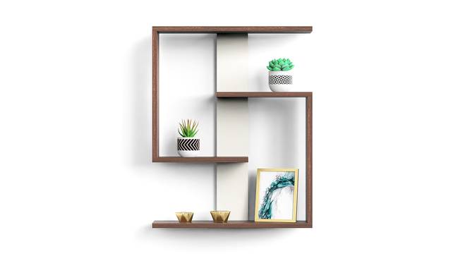 Easton Engineered Wood Display Unit in Wenge Finish (White Finish) by Urban Ladder - Design 1 Full View - 565452