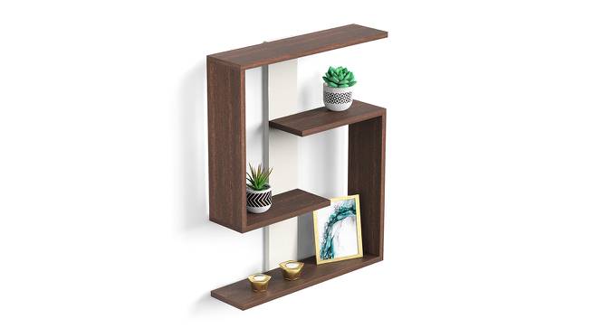 Easton Engineered Wood Display Unit in Wenge Finish (White Finish) by Urban Ladder - Cross View Design 1 - 565469