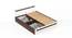 Pollo Engineered Wood Queen Size Storage Bed in Wenge & White Finish (Wenge Finish, Queen Bed Size) by Urban Ladder - Front View Design 1 - 565480