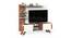 Rowlet Mini Engineered Wood TV Unit in Walnut & White Finish (Beige Finish) by Urban Ladder - Front View Design 1 - 565485