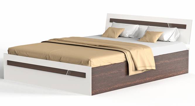 Pollo Engineered Wood Queen Size Storage Bed in Wenge & White Finish (Wenge Finish, Queen Bed Size) by Urban Ladder - Design 1 Full View - 565545