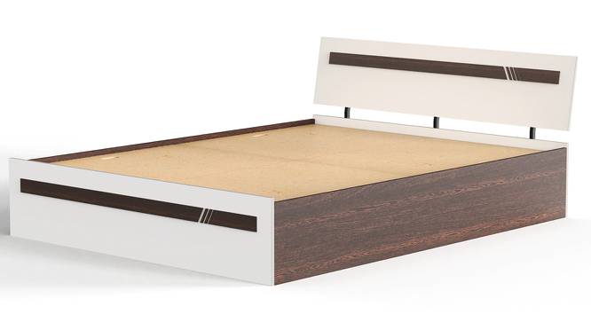 Pollo Engineered Wood Queen Size Storage Bed in Wenge & White Finish (Wenge Finish, Queen Bed Size) by Urban Ladder - Cross View Design 1 - 565562