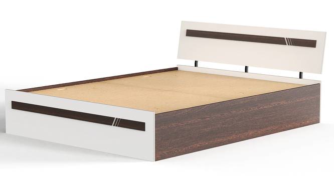 Pollo Engineered Wood Queen Size Non Storage Bed in Wenge & White Finish (Queen Bed Size, Matte Finish) by Urban Ladder - Cross View Design 1 - 565562