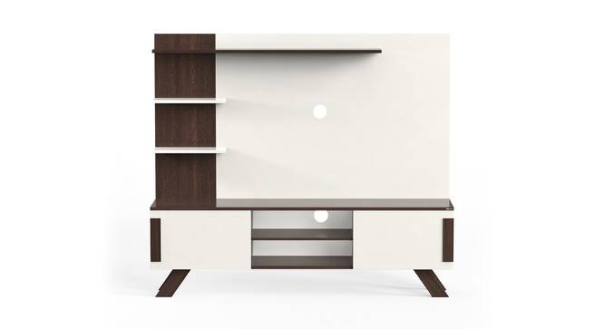 Rowlet Mini Engineered Wood TV Unit in Wenge & White Finish (Brown Finish) by Urban Ladder - Cross View Design 1 - 565570