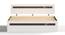Pollo Engineered Wood Queen Size Storage Bed in Wenge & White Finish (Wenge Finish, Queen Bed Size) by Urban Ladder - Design 1 Side View - 565602