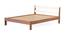 Roverb Engineered Wood Non Storage Bed in Walnut & White Finish (Queen Bed Size, Matte Finish) by Urban Ladder - Design 1 Side View - 565604