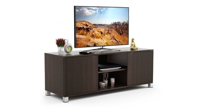 Harmond Engineered Wood TV Unit in Wenge Finish (Brown Finish) by Urban Ladder - Design 1 Full View - 565628