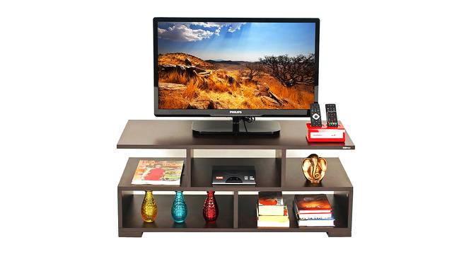 Victor Engineered Wood TV Unit in Wenge Finish (Brown Finish) by Urban Ladder - Design 1 Full View - 565635