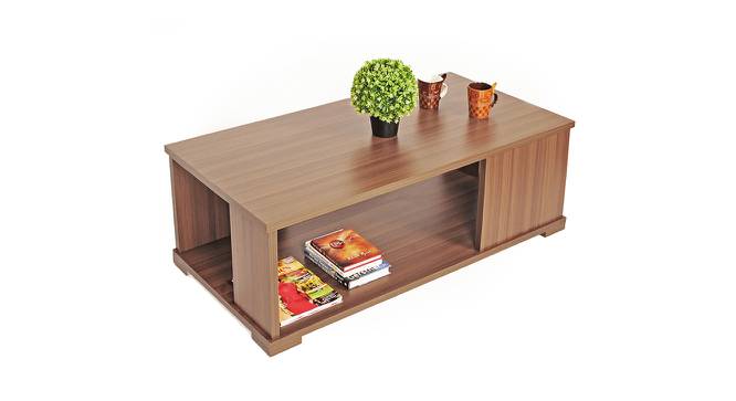 Noel Rectangular Engineered Wood Coffee Table in Walnut Finish (Matte Finish) by Urban Ladder - Design 1 Full View - 565643