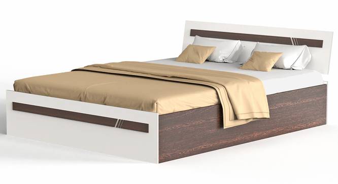 Pollo Engineered Wood King Size Non Storage Bed in Wenge & White Finish (King Bed Size, Matte Finish) by Urban Ladder - Design 1 Full View - 565717