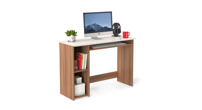 Mallium Free Standing Engineered Wood Study Table in Walnut Finish (Beige) by Urban Ladder - Design 1 Full View - 565734
