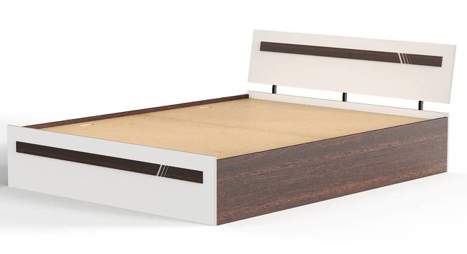 Pollo Engineered Wood King Size Non Storage Bed in Wenge & White Finish (King Bed Size, Matte Finish) by Urban Ladder - Cross View Design 1 - 565748