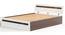Pollo Engineered Wood King Size Non Storage Bed in Wenge & White Finish (King Bed Size, Matte Finish) by Urban Ladder - Cross View Design 1 - 565748