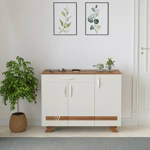Shoe Rack Design Kaspen Shoe Rack in Walnut & White Finish