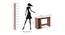 Mallium Free Standing Engineered Wood Study Table in Walnut Finish (Beige) by Urban Ladder - Design 1 Close View - 565830