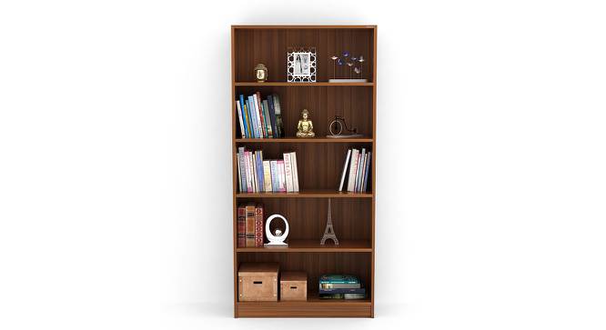 Alex Engineered Wood Bookshelf in Walnut Finish (Beige Finish) by Urban Ladder - Design 1 Full View - 565842