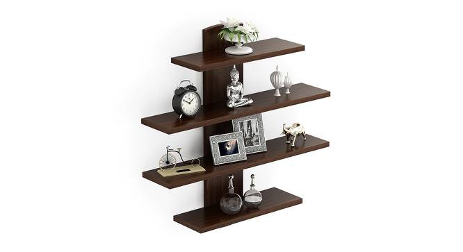 Caselle Engineered Wood Display Unit in Wenge Finish - 4 Shelves (Brown Finish) by Urban Ladder - Design 1 Full View - 565844
