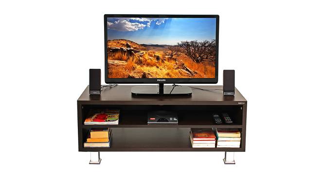 Leo Engineered Wood TV Unit in Wenge Finish (Brown Finish) by Urban Ladder - Design 1 Full View - 565907