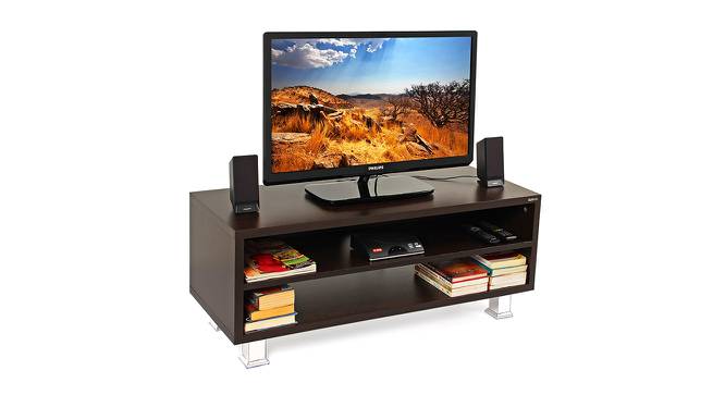 Leo Engineered Wood TV Unit in Wenge Finish (Brown Finish) by Urban Ladder - Cross View Design 1 - 565936