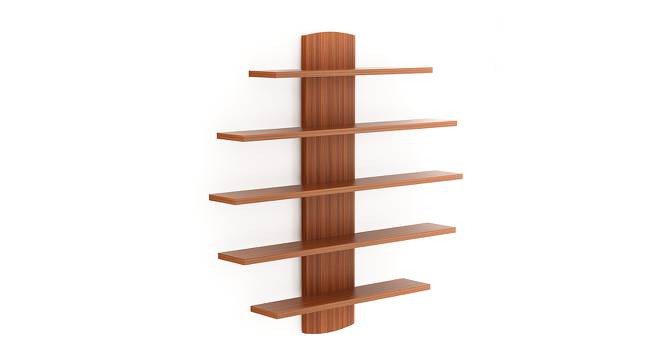 Caselle Engineered Wood Display Unit in Walnut Finish - 5 Shelves (Beige Finish) by Urban Ladder - Cross View Design 1 - 565944