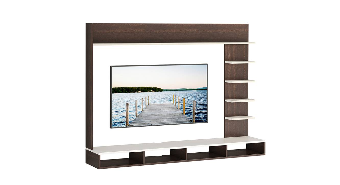 Primax Engineered Wood Wall Mounted TV Unit in Wenge Finish Urban Ladder