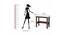 Efflino Free Standing Engineered Wood Study Table in Wenge Finish - Standard (Brown) by Urban Ladder - Design 1 Close View - 566003