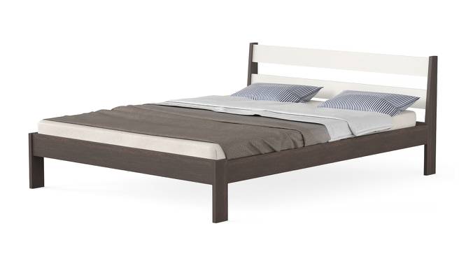 Roverb Engineered Wood King Size Non Storage Bed in Wenge & White Finish (King Bed Size, Matte Finish) by Urban Ladder - Design 1 Full View - 566023