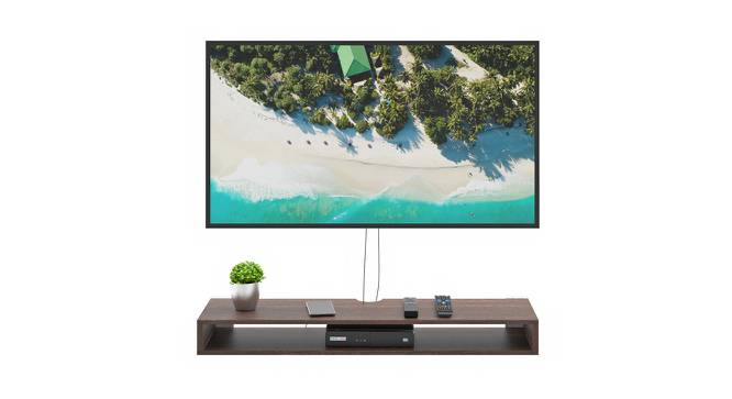 Kyvid Engineered Wood TV Unit in Wenge Finish - 50" (Brown Finish) by Urban Ladder - Design 1 Full View - 566026