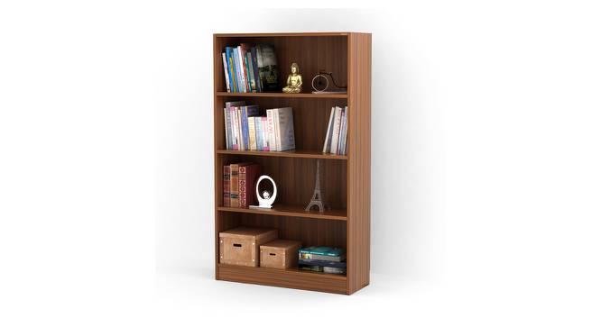 Alex Engineered Wood Bookshelf in Walnut Finish - 4 Shelves (Beige Finish) by Urban Ladder - Design 1 Full View - 566029