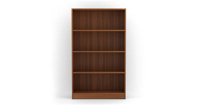 Alex Engineered Wood Bookshelf in Walnut Finish - 4 Shelves (Beige Finish) by Urban Ladder - Cross View Design 1 - 566045