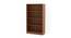 Alex Engineered Wood Bookshelf in Walnut Finish - 4 Shelves (Beige Finish) by Urban Ladder - Front View Design 1 - 566063